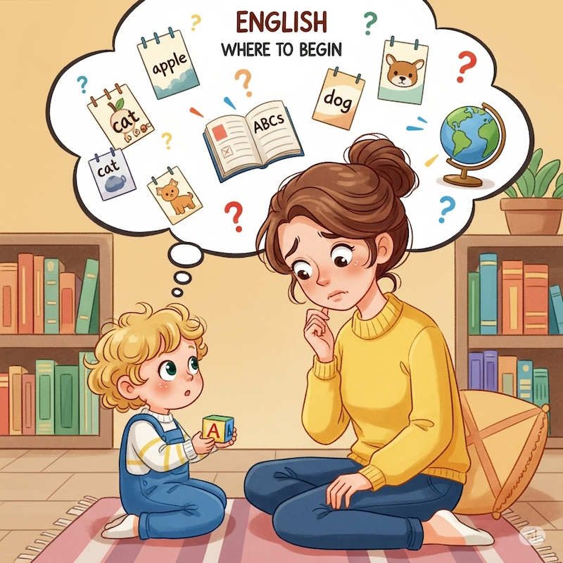 何から始めればいいか悩んでいるイラスト