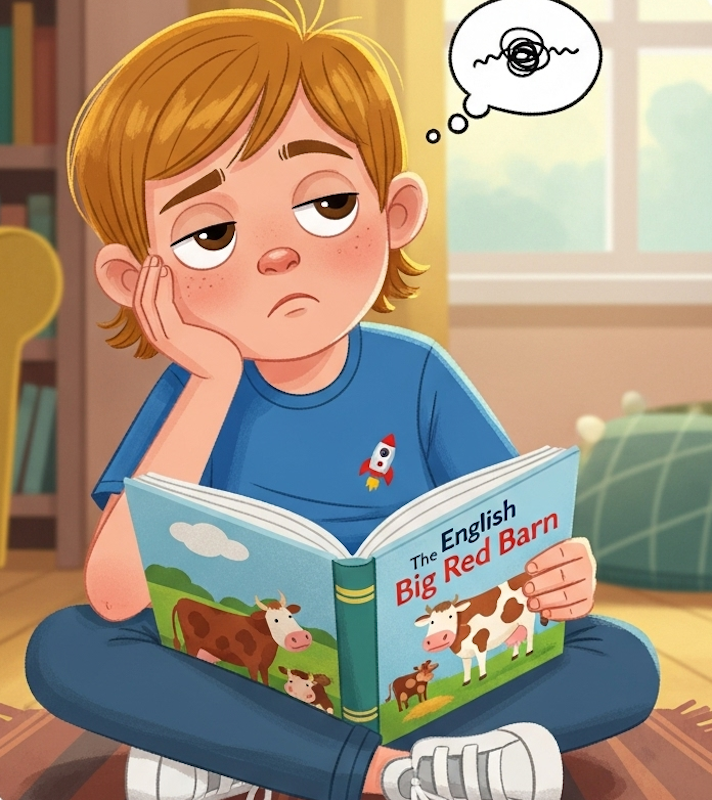 すぐに飽きてしまう子供のイラスト