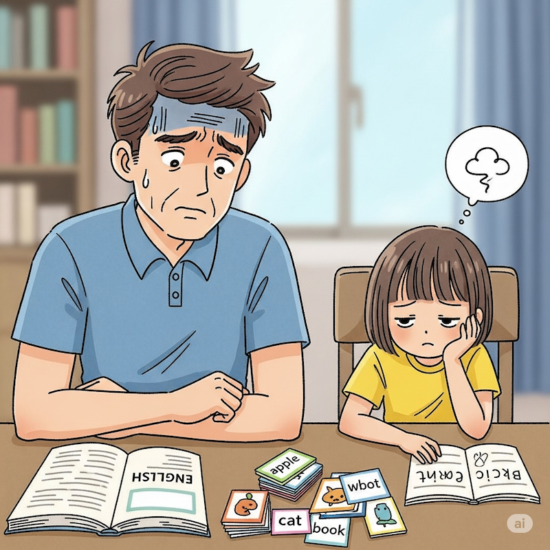 勉強を嫌がる子供のイラスト