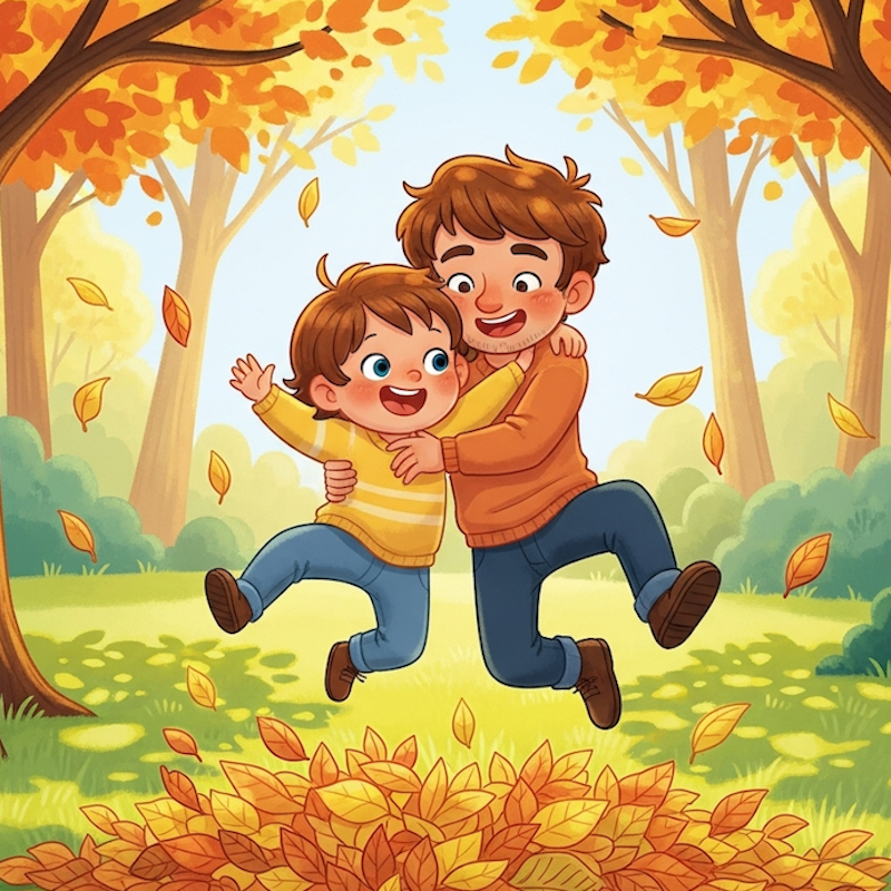 嬉しそうな男の子